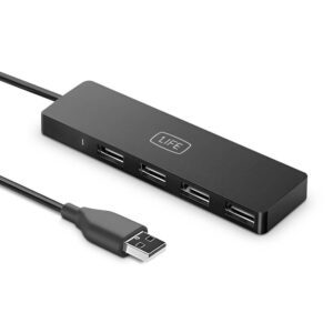 Hub 1Life USB-A 2.0 4 Portas Preto