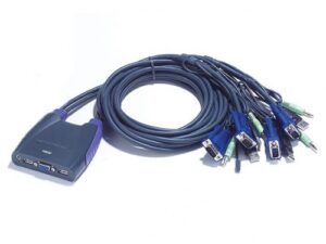 KVM ATEN Switch 4 Pcs 1 Mon. USB C/ Cabos - AT -CS64U