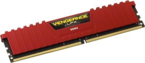 MEMÓRIA CORSAIR Vengeance LPX Red 8GB DDR4 2400MHz CL14