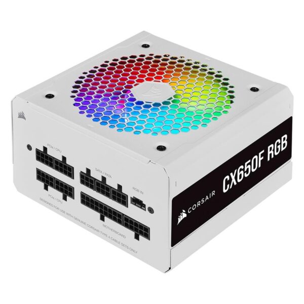 FONTE DE ALIMENTAÇÃO CORSAIR CX650F RGB Series 650W (Modular) White