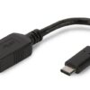 Cabo OTG DIGITUS USB-C Macho > USB 3.0 Fêmea 15cm
