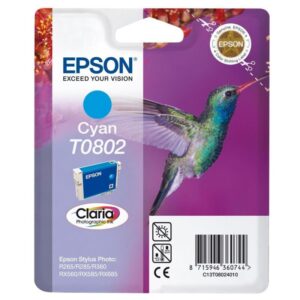 Tinteiro EPSON T0802 Cyan - C13T080240