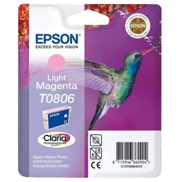 Tinteiro EPSON T0806 Light Magenta - C13T080640