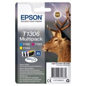 Tinteiro EPSON T1306 (13) C/M/Y Multipack - C13T13064012