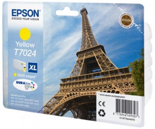 Tinteiro EPSON T7024 Amarelo Alta Capacidade - C13T70244010