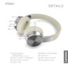 Headphones LENOVO YOGA Active Noise Cancellation Bluetooth Pearl White
