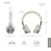 Headphones LENOVO YOGA Active Noise Cancellation Bluetooth Pearl White