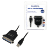 Cabo LOGILINK USB para Centronics 36 Pinos 1,5m - AU0003C