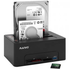 Docking Station MAIWO Duo With Clone / Card Reader 2.5"/3.5" USB 3.1