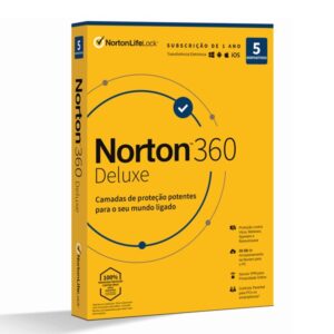 Anti-Vírus NORTON 360 Deluxe 5 Dispositivos 1 Ano
