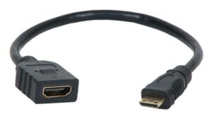 Adaptador NEDIS Mini HDMI Macho -> HDMI Fêmea Gold 20cm