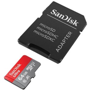 Micro SD SANDISK Ultra 64GB Class10 UHS-I C/ Adaptador