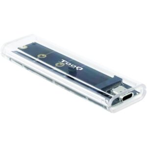 Caixa Externa TOOQ SSD M.2 NVME PCI-E USB 3.1 Type C Transparente
