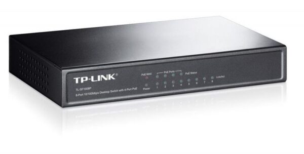 Switch TP-LINK 8 Portas C/ 4 Portas PoE 200Mbit - TL-SF1008P